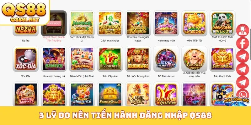 3 lý do nên tiến hành đăng nhập QS88